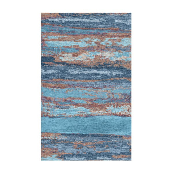 Modrý koberec Kate Louise Vintage, 80 x 150 cm