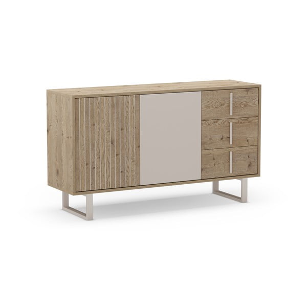 Hall-tammedekooriga madal kummut 140x80 cm Millay - Marckeric-image-2