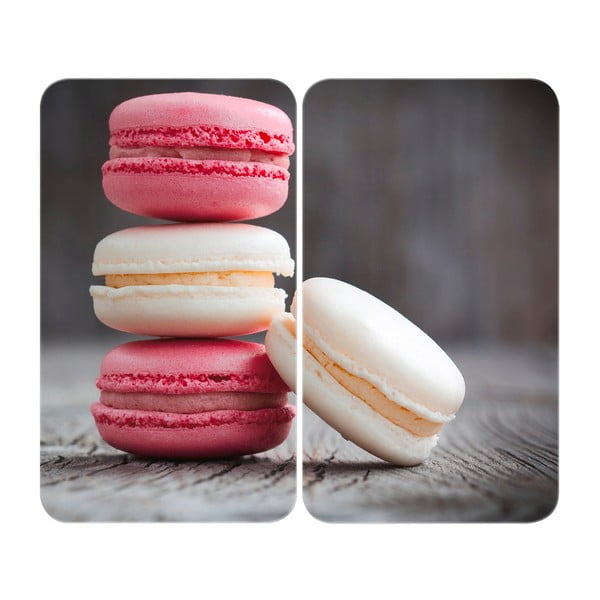 Klaasist pliidikatte komplekt 2 tk, 52 x 30 cm Macarons - Wenko