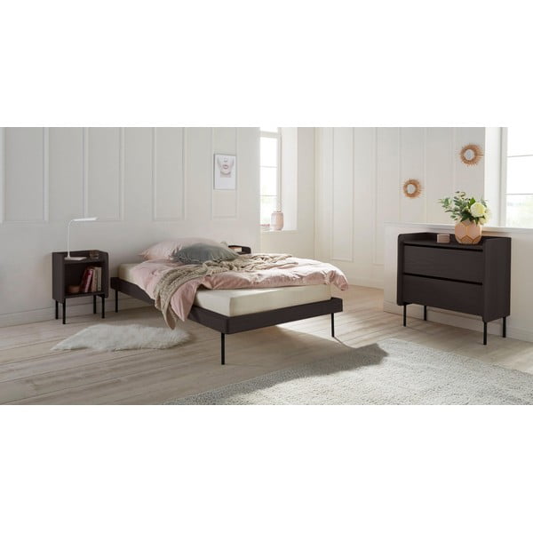 Must tammedekooriga kõrge kummut 80x82 cm Wrap – Bonami Selection-image-1