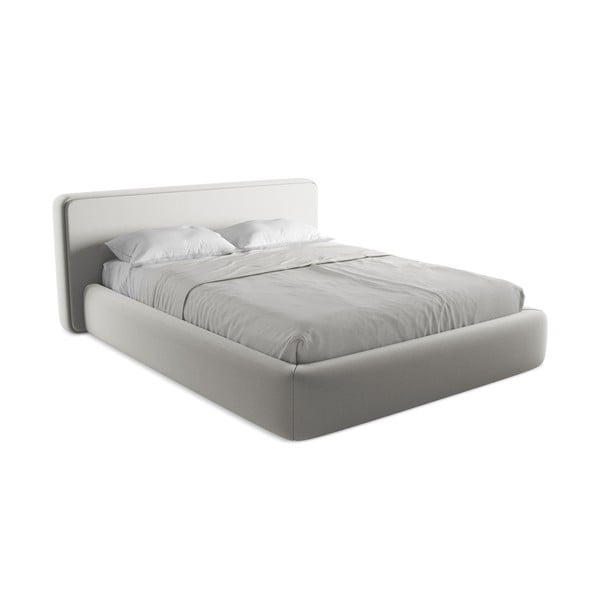 Helehall polsterdatud kaheinimesevoodi koos voodipõhja ja panipaigaga 160x200cm Kiana - Makamii-image-2