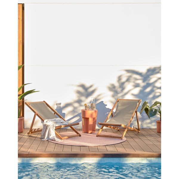 Roosa ümmargune sise- ja välistingimustes kasutatav taaskasutatud kiududest vaip ø 150 cm Rodhe - Kave Home-image-1