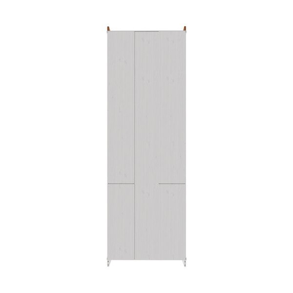 Valge/merevaigukollane männipuidust kapp 74x223x37 cm Anita - Støraa-image-4