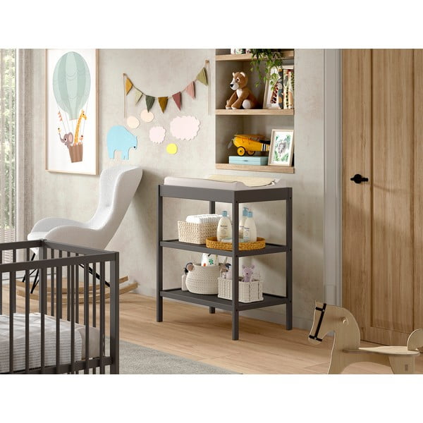 Antratsiitne pöögipuidust mähkimislaud Dino - Vipack-image-1