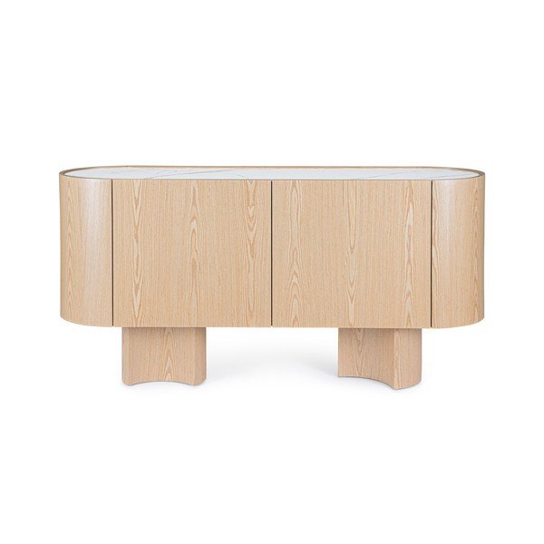 Helenaturaalne tammeimitatsiooniga kummut, 160x80,5x45,5 cm Otilia – Bizzotto-image-1
