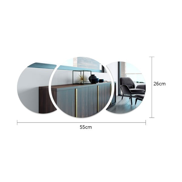 Seinakleebis 26x26 cm Half-moon Mirror - Ambiance-image-2