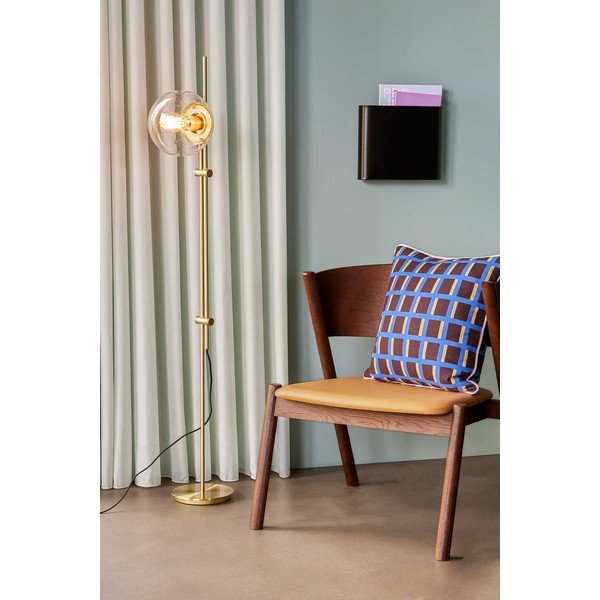 Messingivärvi põrandalamp klaasist varjuga (kõrgus 147 cm) Bubble - Hübsch-image-1