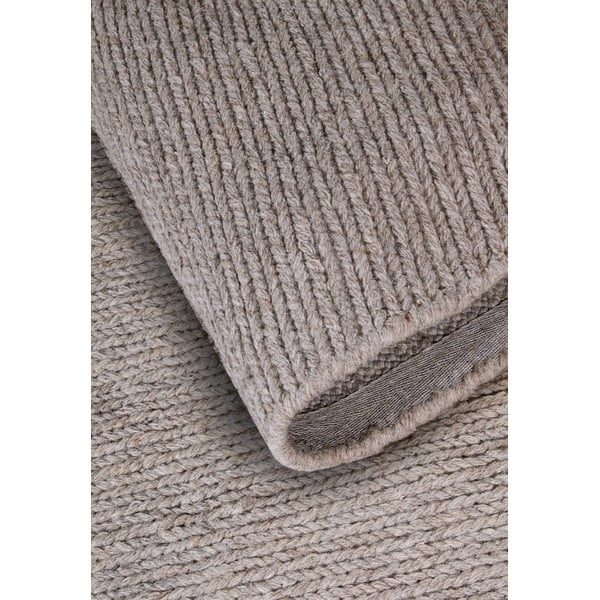 Helepruun käsitsi kootud ümmargune villane vaip ø 200 cm Francois - Villeroy&Boch-image-3