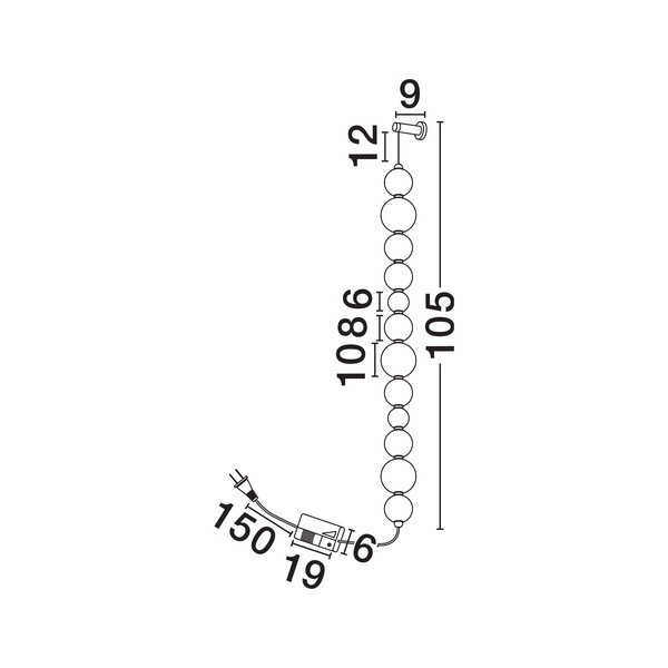 Valge/kuldne metallist LED-seinavalgusti, hämardatav Perla - Nova Luce-image-4
