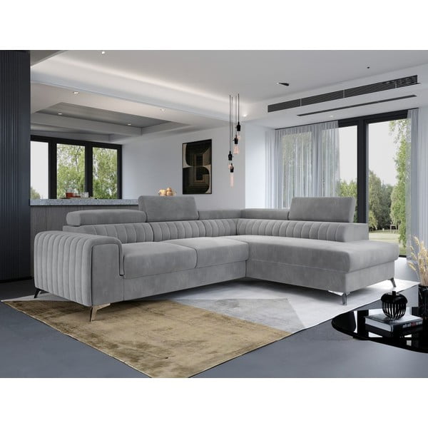 Hall sametist lahtikäiv/sahtliga nurgadiivan (parem nurk/L-kujuline) Laurence – ELTAP-image-4