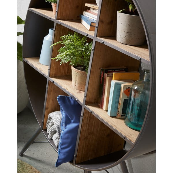 Hall raamaturiiul kuusepuidust 120x152 cm Helia - Kave Home-image-1
