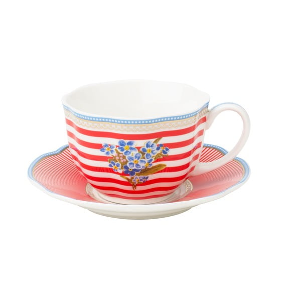 Porcelánový šálek s podšálkem Happy od Lisbeth Dahl, 2 ks-image-1