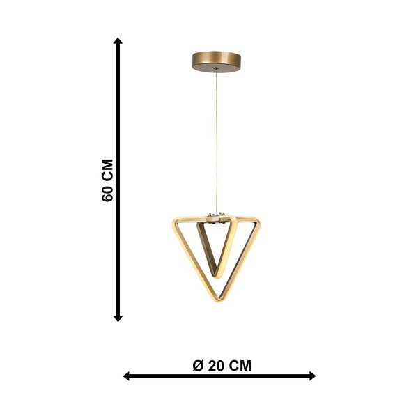 Pronksivärvi metallist LED rippvalgusti ø 20 cm Baris - Squid Lighting-image-4