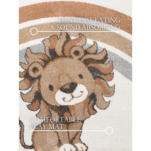 Kreem laste vaip 160x230 cm Roar like a Lion Rainbow Party - Villeroy&Boch-image-3