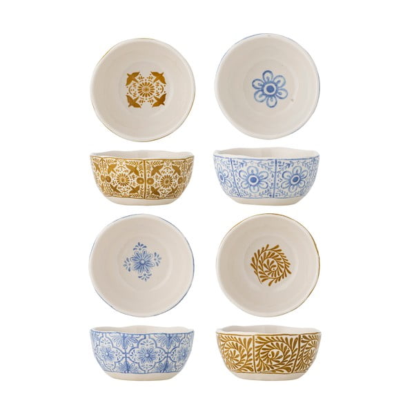 Sinised/oranžid kivikeraamikast kausid 4tk komplektis 200 ml Milton - Bloomingville-image-2