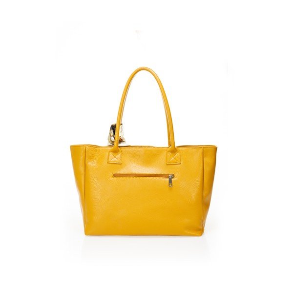 Kollane nahast käekott Nina - Giorgio Costa-image-1