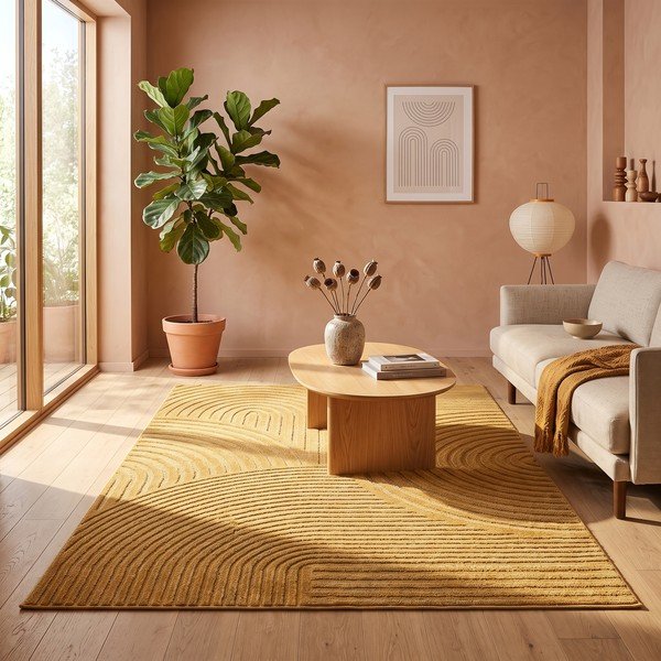 Ookerkollane vaip 200x290 cm Whirl - ESTE-image-1
