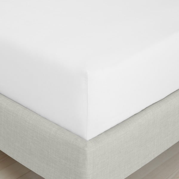 Valge perkal-puuvillane voodilina 90x190 cm Cotton Percale - Bianca-image-3