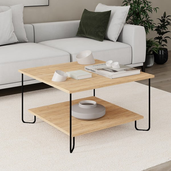 Tammedekooriga diivanilaud 80x80 cm Tonka - Marckeric-image-2