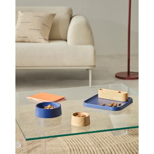 Tumesinised puidust serveerimiskausid 4 tk komplektis Bletz - Kave Home-image-1