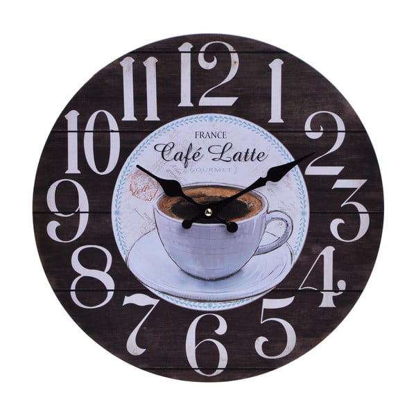 Nástěnné hodiny Cafe Latte, 33,8 cm