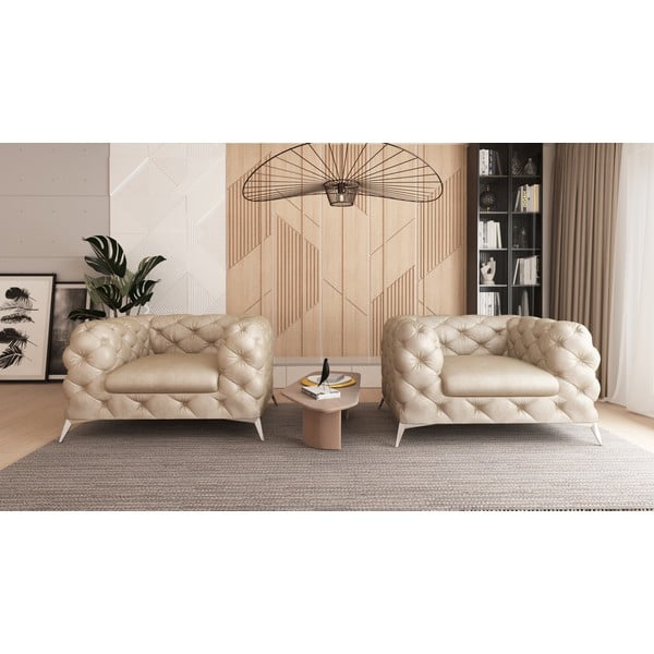 Beež sametist tugitool Chelsea – Ropez-image-1