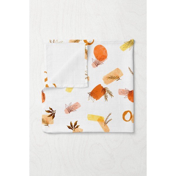 Valge musliinist beebitekk 75x100 cm Rhapsody - Mijolnir-image-1