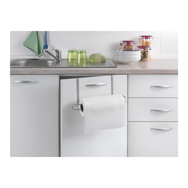 Hõbedane teras majapidamispaberi hoidja rippuv – Metaltex-image-3