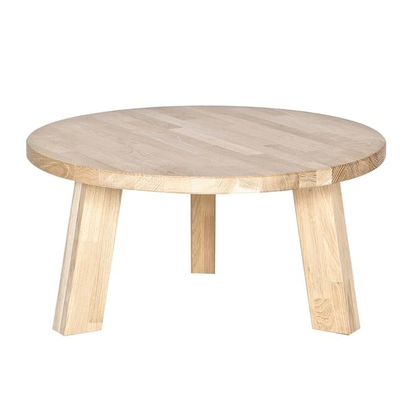 Konferenční stolek z dubového dřeva De Eekhoorn Rhonda, Ø 50 cm