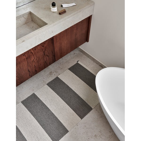 Antratsiitne-kreem sise/välisvaip 70x150 cm Bob Charcoal Linen – Pappelina-image-4