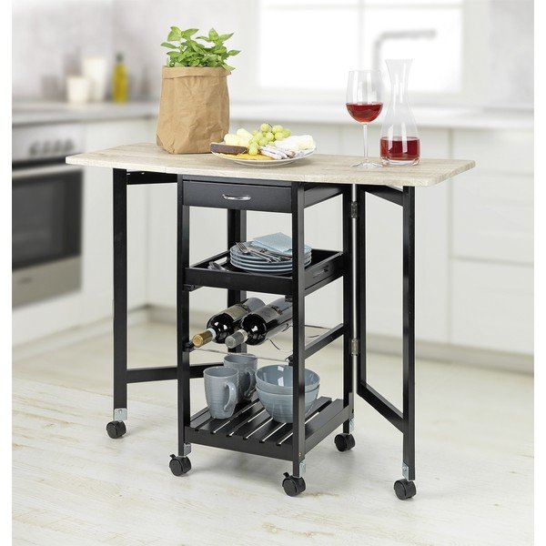 Tammedekooriga veiniriiul, must-puiduvärvi, 3 pudelile, 97x77 cm - Maximex-image-1