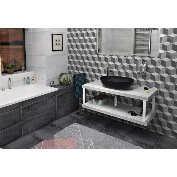 Valge terasest tööpinna tugi  49x4 cm – Sapho-image-1