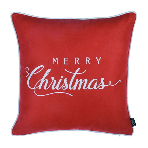 Červený povlak na polštář s vánočním motivem Mike & Co. NEW YORK Honey Merry Christmas, 45 x 45 cm