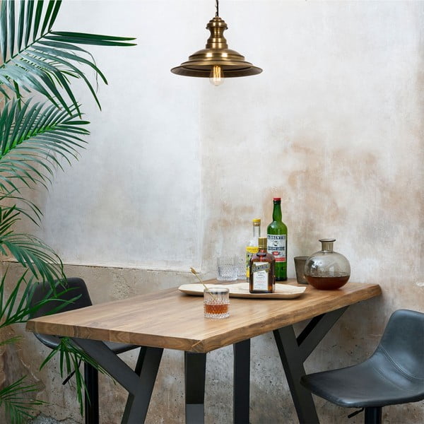 Pronksivärvi rippvalgusti metallist varjuga ø 39 cm Sivani - Opviq lights-image-1