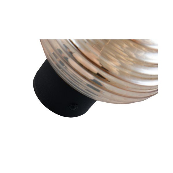 Merevaigukollane metallist LED-seinavalgusti USB-ga ø 15,5 cm Earl - Reality-image-4