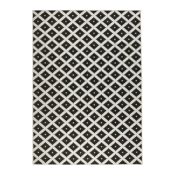 Černo-bílý vzorovaný oboustranný koberec Bougari, 120 x 170 cm
