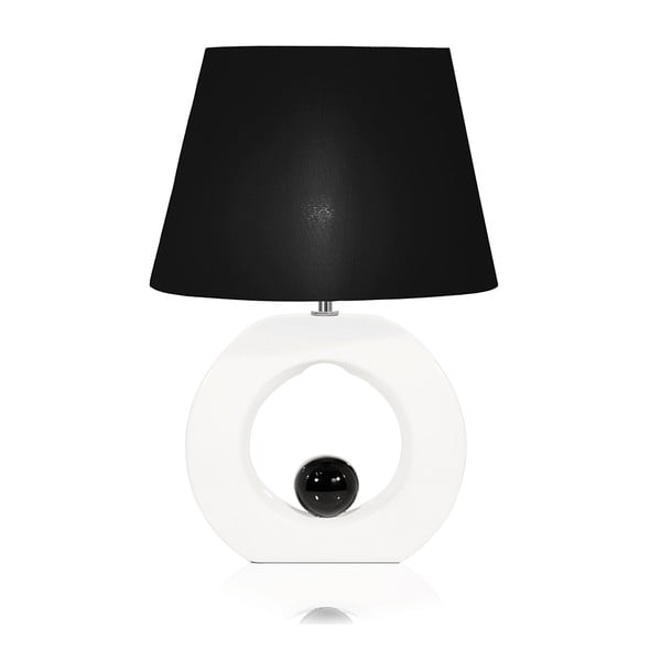 Černo-bílá stolní lampa Globen Lighting Circle