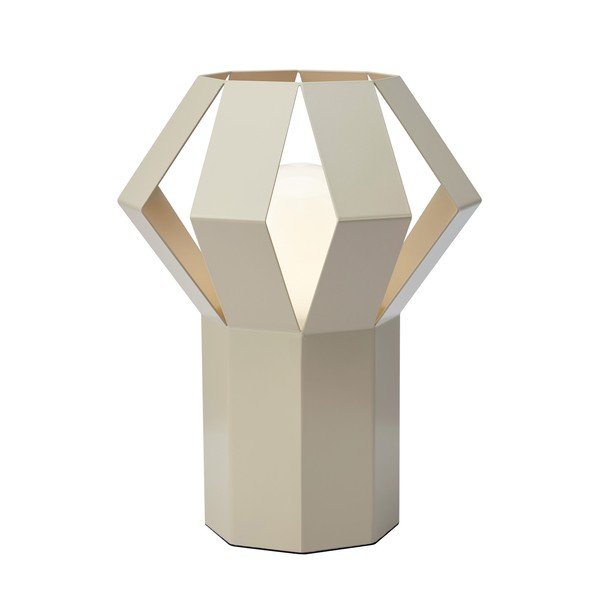 Beež metallist laualamp metallvarjuga (kõrgus 27 cm) Octa - Markslöjd