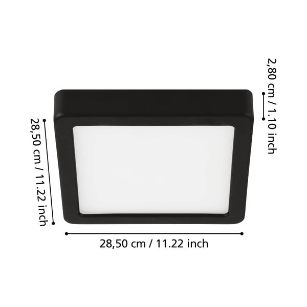 Must LED laevalgusti 28,5x28,5 cm FUEVA 5 - EGLO-image-2