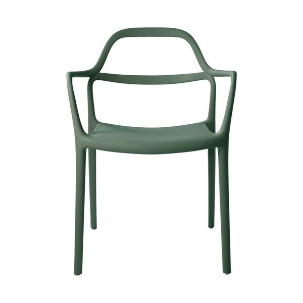 Tumerohelised plastmassist söögitoolid käetugedega/virnastatavad, 2 tk komplektis Karlaby - Jotex-image-3