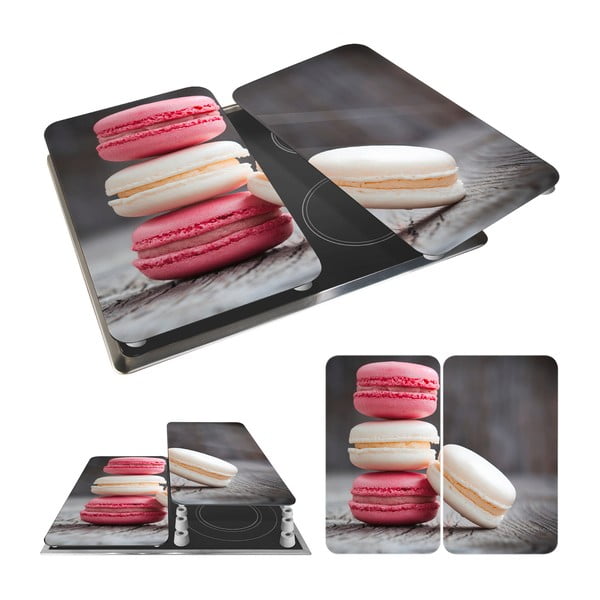 Klaasist pliidikatte komplekt 2 tk, 52 x 30 cm Macarons - Wenko-image-2