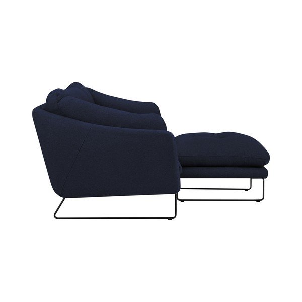 Set tmavě modé pohovky a sedacího pufu Windsor & Co Sofas Comet-image-2