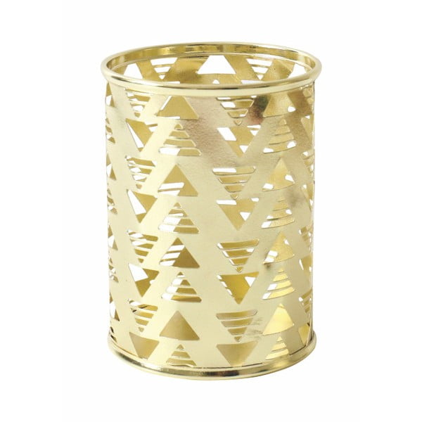 Kovový stojánek na tužky ve zlaté barvě Portico Designs
