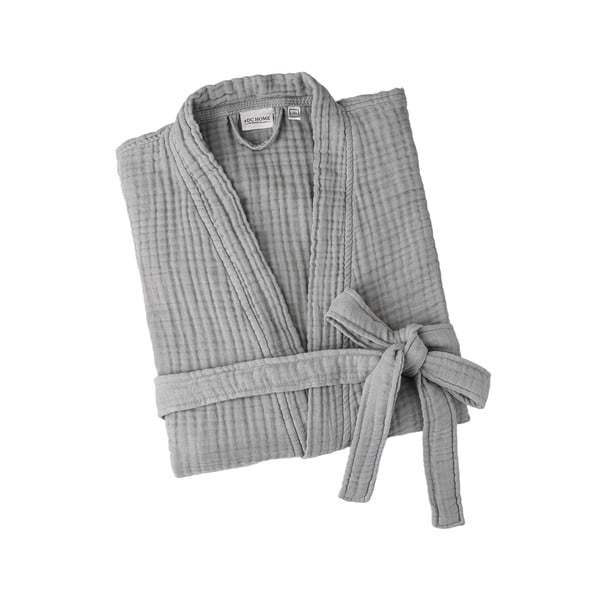 Hall musliinist hommikumantel, suurus L/XL Kimono - Foutastic-image-2