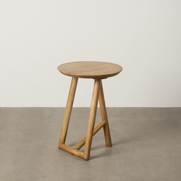 Ümmargune mangopuidust abilaud ø 40 cm Mao - Ixia-image-1