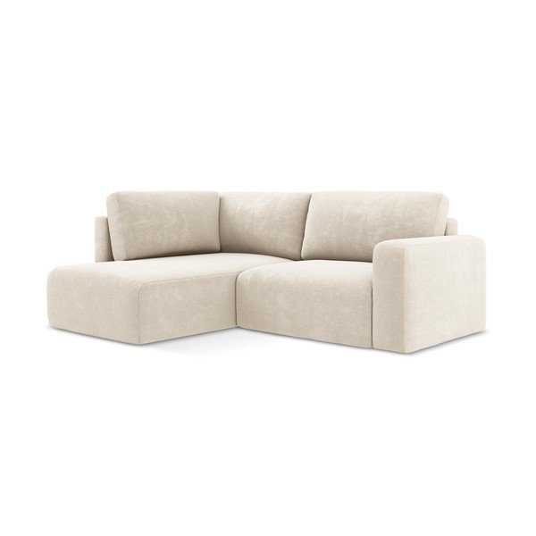 Kreemjas šenilldiivanvoodi/panipaigaga nurgadiivan (vasak nurk/L-kujuline) Kona - Makamii-image-2