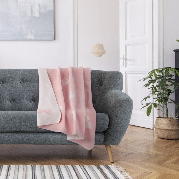 Roosa beebitekk 200x150 cm Rabbit - AmeliaHome-image-1