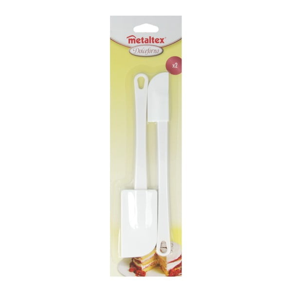 2 valge plastikust klaasipuhasti komplekt - Metaltex-image-1