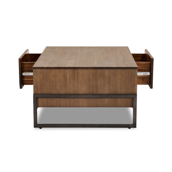 Pruunist täispuidust kohvilaud , 120 x 75 cm Mallorca - Furnhouse-image-4