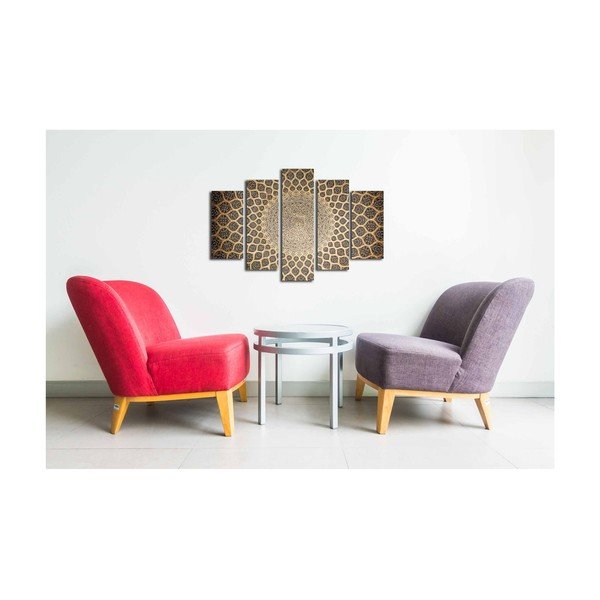 Mitmest osast koosnev maal Abstraktne ornament, 82 x 50 cm - Art Five-image-2